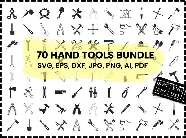 Tools SVG Bundle | Mechanic Tools SVG PNG DXF EPS | Toolbox Wrench Hand Tool SVG Cut Files | Tool Clipart Vector Design for Cricut