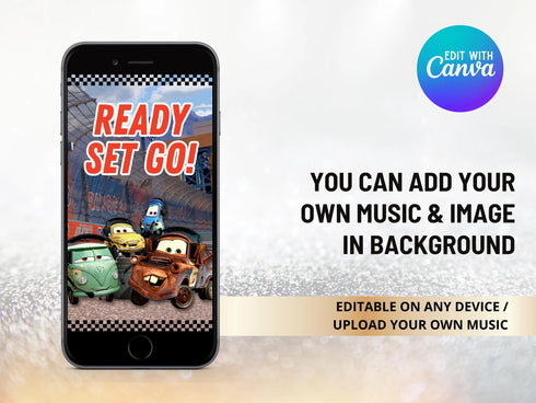 Cars Birthday Video Invitation, Cars Animated Invitation, Cars Birthday Invitation, Video Invitation for Boy, Cars Animated Invite Video