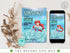Editable Mermaid Ariel Birthday Invitation, Little Mermaid Invite Party Invite Card, Princess Mermaid Party Invite, Instant Download