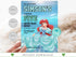 Editable Mermaid Ariel Birthday Invitation, Little Mermaid Invite Party Invite Card, Princess Mermaid Party Invite, Instant Download
