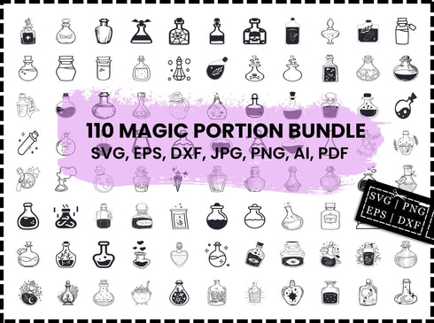 Magic Potion Svg Bundle | Love Potion Svg | Witch Potion Svg | Magic Potion Bottle Svg | Magic Potion Dxf | Magic Potion Png | Magic Potion Eps