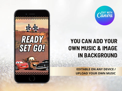 Cars Birthday Video Invitation, Cars Animated Invitation, Cars Birthday Invitation, Video Invitation for Boy, Cars Animated Invite Video