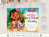 Editable Baby Moana Birthday Invitation, Summer Birthday Invitation, Printable Invitation for Girl Birthday, Corjl Template Birthday Invite