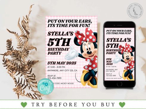 Kids Birthday Invitation, Childrens Birthday Party Invitation Template, Kids Birthday Invite, Birthday Invitation, Digital Invite, Corjl