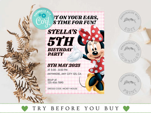 Kids Birthday Invitation, Childrens Birthday Party Invitation Template, Kids Birthday Invite, Birthday Invitation, Digital Invite, Corjl