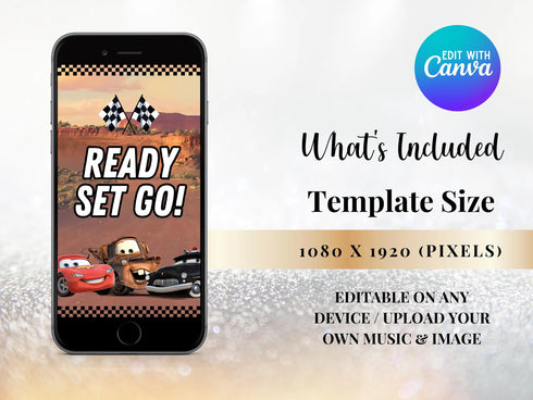 Cars Birthday Video Invitation, Cars Animated Invitation, Cars Birthday Invitation, Video Invitation for Boy, Cars Animated Invite Video