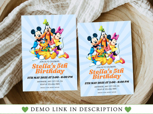Kids Birthday Party Invitation, Childrens Birthday Party Invitation Template, Kids Birthday Invite, Birthday Invitation, Digital Invite