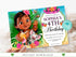 Editable Baby Moana Birthday Invitation, Summer Birthday Invitation, Printable Invitation for Girl Birthday, Corjl Template Birthday Invite