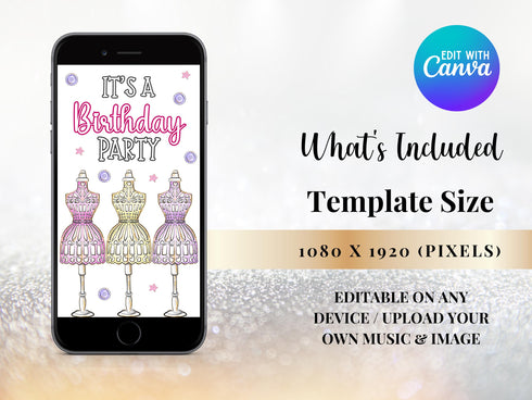Sewing Video Invitation, Sew Theme Birthday, Sewing Party Invite, Sewing Machine Invitations, Animated Sewing Birthday Party Invitations