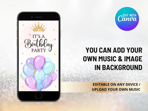 Sweet Candy Birthday Invitation, Sweets Candy Video Invitation Template, Sweet Celebration Birthday Invitation, Candy Video Invitation