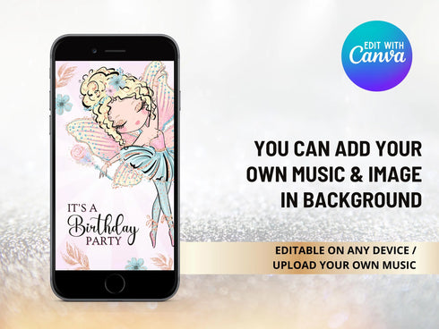 Fairy Birthday, Animated Invite, Fairy Garden, Video Invitation, Fairy Birthday, Fairy Birthday Party, Girl Fifth Birthday Invitation