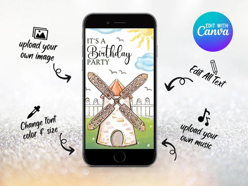 Farm Birthday Party Video, Invitation for Barn Party, Animated Invite Template for Editable Video, Farm Animals Party, Barnyard Invitation