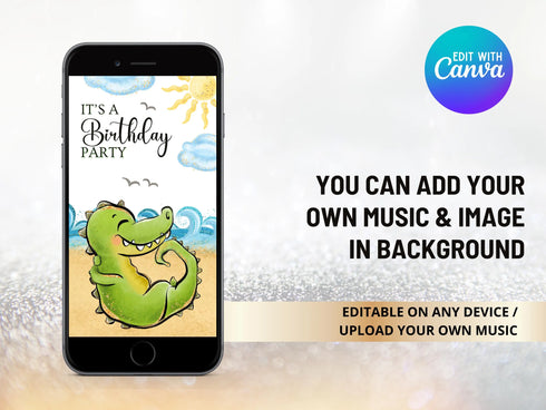 Animated Jungle Birthday Video Invite, Editable Birthday Video Template, Digital Animals Birthday Card, Animals Birthday Video Invitation