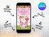 Strawberry Phone 3rd Birthday Invitation, Strawberry 3rd Birthday Electronic Evite, Strawberry 3rd Birthday Invite, Digital Berry Birthday