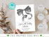 Editable Black Bow Birthday Invitation Template, Minimalist Black Bow Birthday Invite, Black Ribbon Coquette 30th 40th 50th Birthday Party
