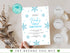 Snowflakes Birthday Invitation Girl or Boy Editable Template, Winter Wonderland Any Age Birthday Invitation, Winter Birthday Invitation