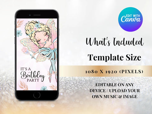 Fairy Birthday, Animated Invite, Fairy Garden, Video Invitation, Fairy Birthday, Fairy Birthday Party, Girl Fifth Birthday Invitation