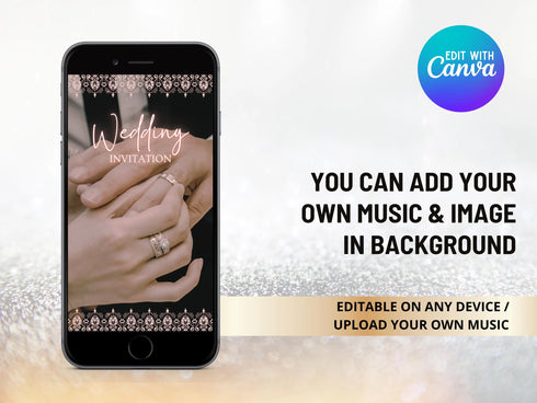 Wedding Video Invitation, Digital Wedding Invitation, Electronic Wedding Invitation, Animated Wedding Invitation, Champagne Invitation