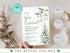 Winter Onederland 1st Birthday Invitation, Snow Woodland 1st Birthday Invite, Winter Onederland, Printable 1st Birthday Invitation, Corjl