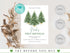 Winter Birthday Invitation, Wonderland Girl 1st Birthday Party Invite, Christmas Tree Snow Forest Pine Tree Woodland Editable Template