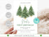 Winter Birthday Invitation, Wonderland Girl 1st Birthday Party Invite, Christmas Tree Snow Forest Pine Tree Woodland Editable Template