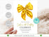 Yellow Bow Birthday Invitation, Coquette Invite, Coquette Bow Invitation, Digital Invitation Template, Bow Invite, Instant Download