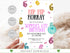 6th Birthday Invitation, Hip Hop Birthday Party Invitation, Hip Hop Hooray, Six Birthday Invite, Birthday Invitation, Kids Editable Invite