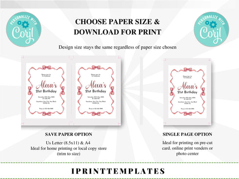 Adult Birthday Invitation, Editable Birthday Invitations, Adult Birthday Party Invites, Any Age Editable Template, Birthday Invite for Women