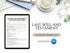 Last Will and Testament Template | Editable Legal Will Document PDF | Printable Estate Planning Form | Personal Will Template