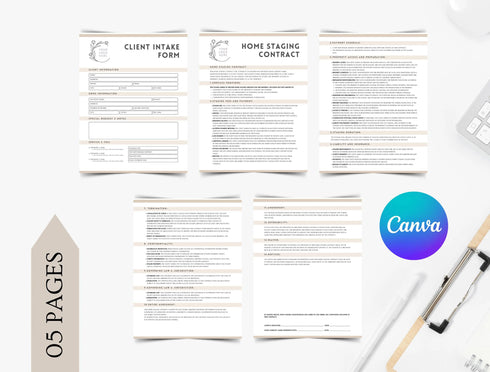 Home Staging Contract Template | Real Estate Staging Agreement PDF | Editable Property Staging Legal Document | Printable Contract