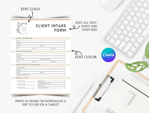 Event Decor Contract Template | Editable Decoration Agreement PDF | Event Styling Legal Document | Printable Decorator Contract