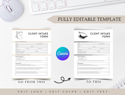 Eyelash Extensions Consent Form | Lash Client Agreement PDF | Editable Beauty Service Legal Document | Printable Lash Consent Template