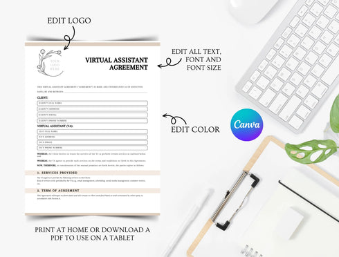 Residential Purchase Agreement Template | Editable Home Buying Real Estate Contract PDF | Buyer Seller Legal Document | Printable Form
