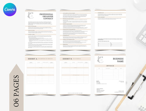 Professional Organizer Contract Template | Home Office Organization Services Agreement PDF | Editable Legal Printable Form | Organizer Contract