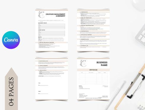 Creator Management Agreement Template | Editable Influencer Agency Contract PDF | Content Creator Legal Document | Printable Management Agreement