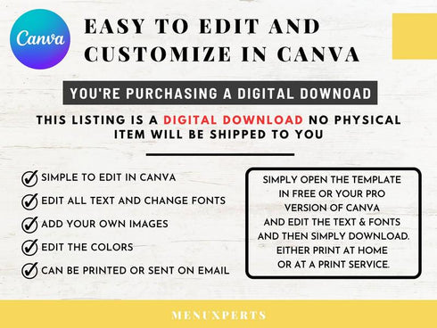 Food Flyer Template, Pizza Flyer Templates, Editable Canva US Letter Size Template for Pizza Flyer, Pizza Flyer, DIY Canva Pizza Flyer