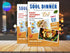 Soul Food Dinner Sale Flyer Template, Editable Flyer Template, Soul Food Flyer, Food Flyer, Dinner Sale, Restaurant Branding, Food Template