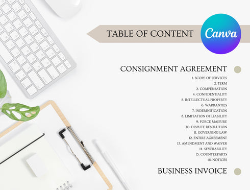 Outsourcing Services Contract Template | Editable Business Agreement PDF | Company & Freelancer Legal Document | Printable Contract