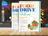Editable Food Drive Flyer, Food Drive Flyer, Food Flyer Template, Fundraising Nonprofit Charity Event Instant Download Card, Feed The Poor