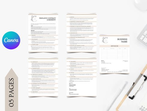 Freelance Contract Agreement Template | Independent Contractor Agreement PDF | Editable Service Legal Document | Printable Freelance Contract