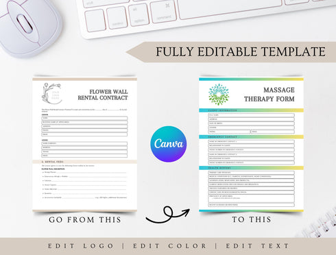 Flower Wall Rental Contract Template | Event Rental Agreement PDF | Editable Decor Legal Document | Printable Flower Wall Contract