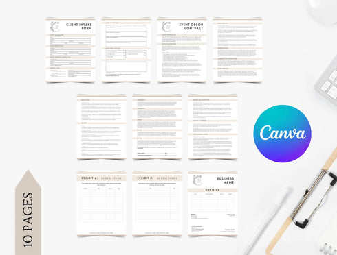 Event Decor Contract Template | Editable Decoration Agreement PDF | Event Styling Legal Document | Printable Decorator Contract