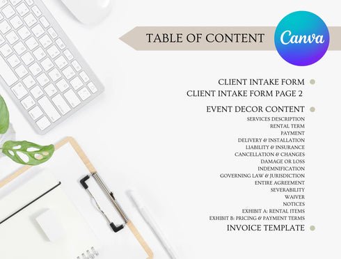 Event Decor Contract Template | Editable Decoration Agreement PDF | Event Styling Legal Document | Printable Decorator Contract
