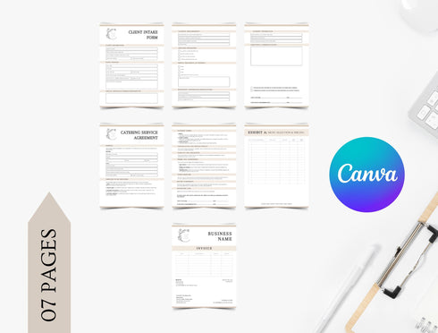Catering Contract Template | Editable Food Service Agreement PDF | Printable Event Catering Legal Document | Catering Service Contract