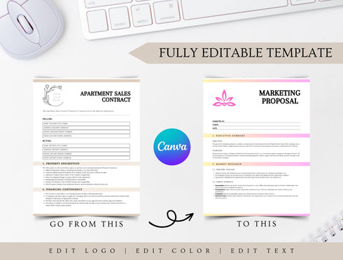 Apartment Sales Contract Template | Real Estate Purchase Agreement PDF | Editable Property Sale Legal Document | Printable Contract