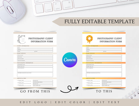 Photography Client Contract Template | Photographer Services Agreement PDF | Editable Legal Business Document | Printable Photography Contract