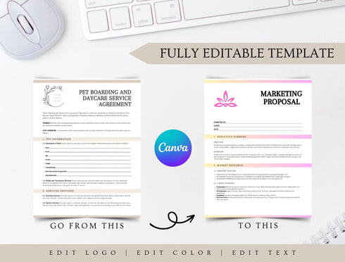 Pet Boarding and Daycare Agreement Template | Animal Care Legal Contract PDF | Editable Printable Pet Service Form | Boarding Contract