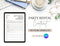 Party Rental Contract Template | Editable Event Equipment Rental Agreement PDF | Legal Printable Form | Party & Event Rental Contract