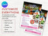 Grand Opening Flyer Template, Restaurant Food Flyer, Social Media Flyer, Bar Menu, Grand Opening Flyer Menu Template, Flyer Template