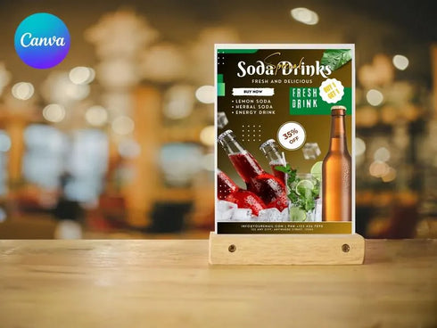 Soda Drinks Flyer Template, Soda Drinks, Soda Drinks Flyer, DIY Flyer Template Design, Special Soda Flyer, Flyer Template, Drinks Flyer